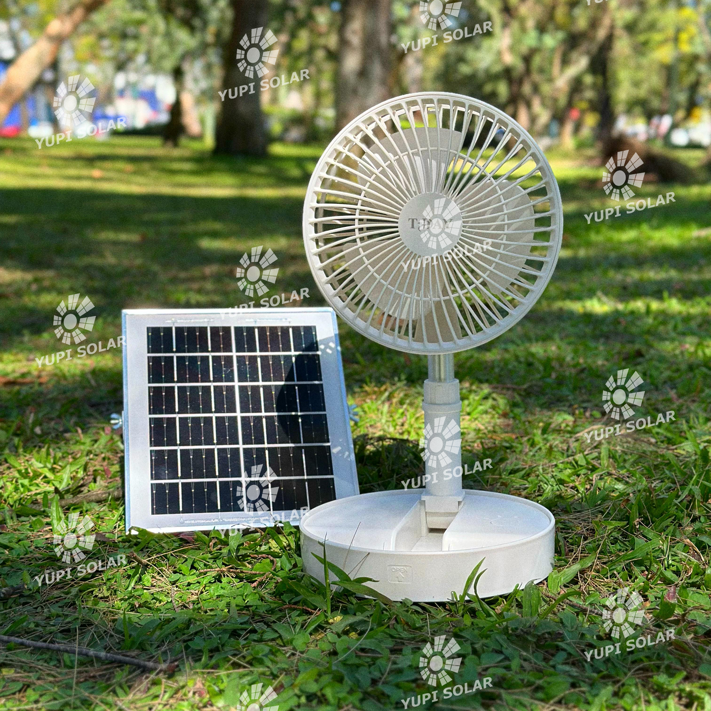 Ventilador recargable con panel solar