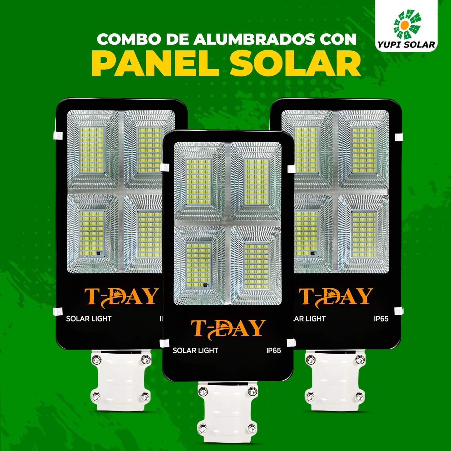 Combo de Alumbrado con Panel Solar 3,000 watts