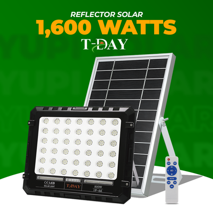 Reflector Led Con Panel Solar de 1,600 Watts