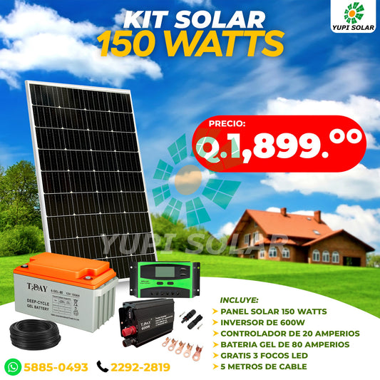 Kit solar 150 Watts