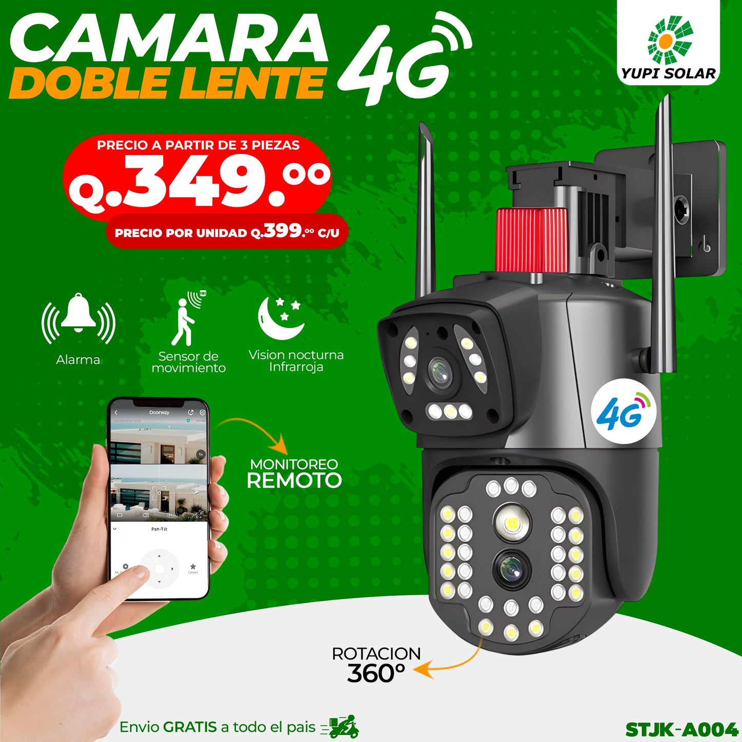 Cámara 4G/CHIP de doble lente