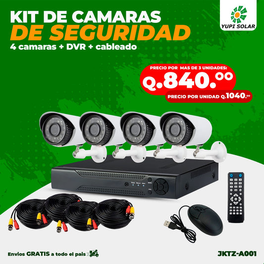 Kit de 4 Cámaras CCTV