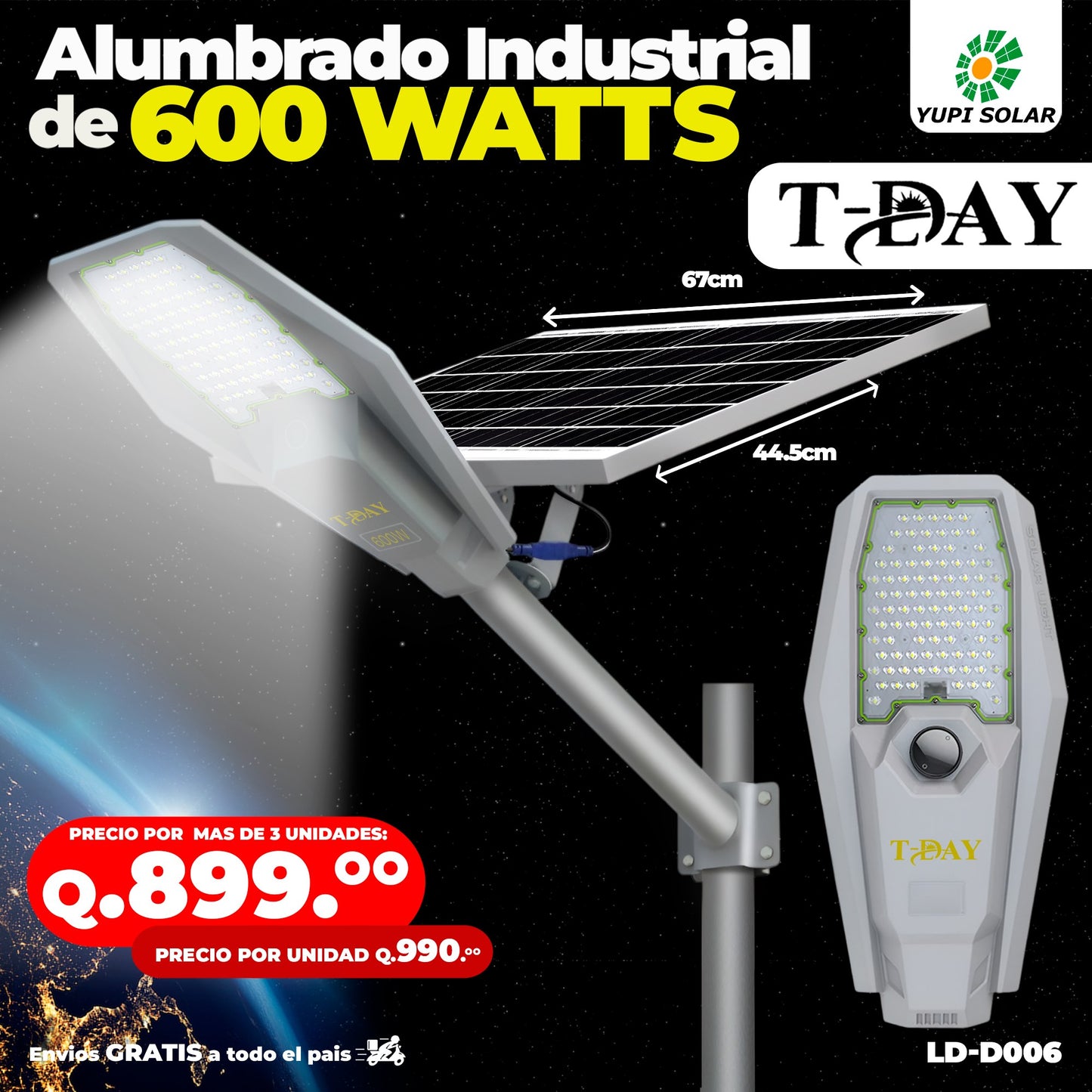 Alumbrado industrial de 600 watts