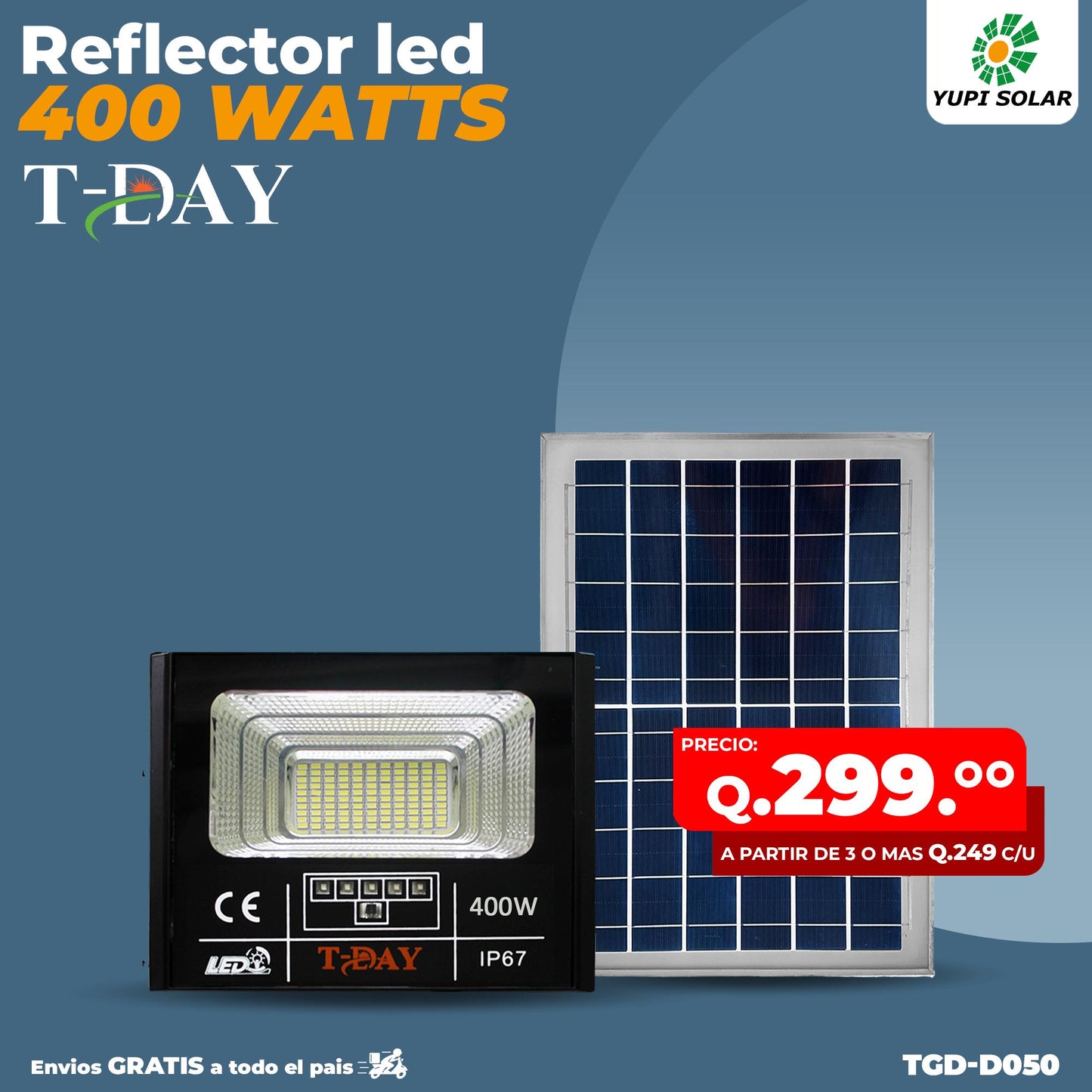 Reflector led solar de 400 watts