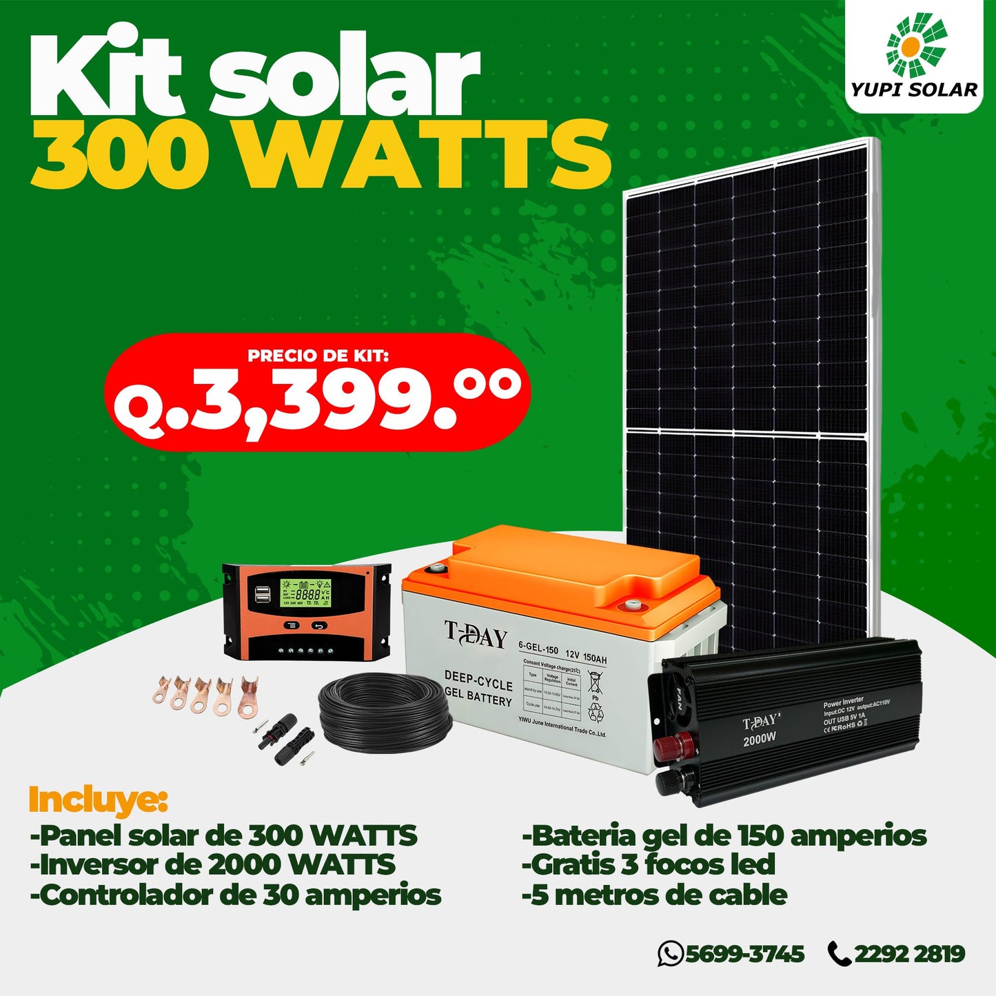 Kit solar 300 Watts