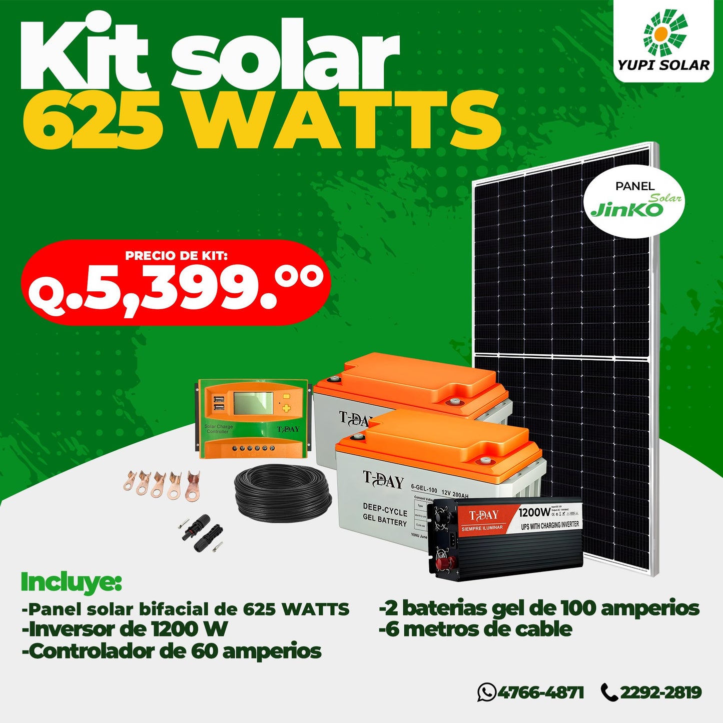 Kit solar 625 Watts