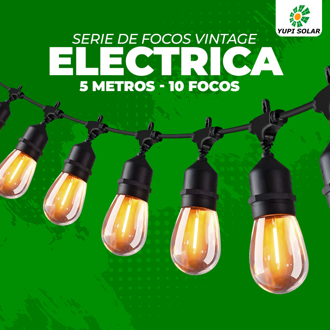 Serie de Focos Vintage Electricas 5 metros de largo