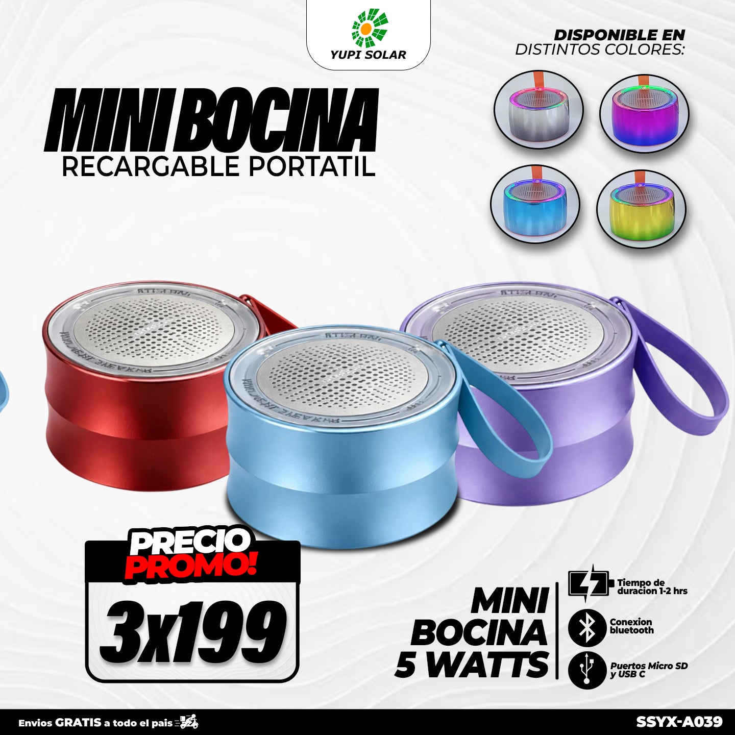 Combo de bocinas recargables bluetooth