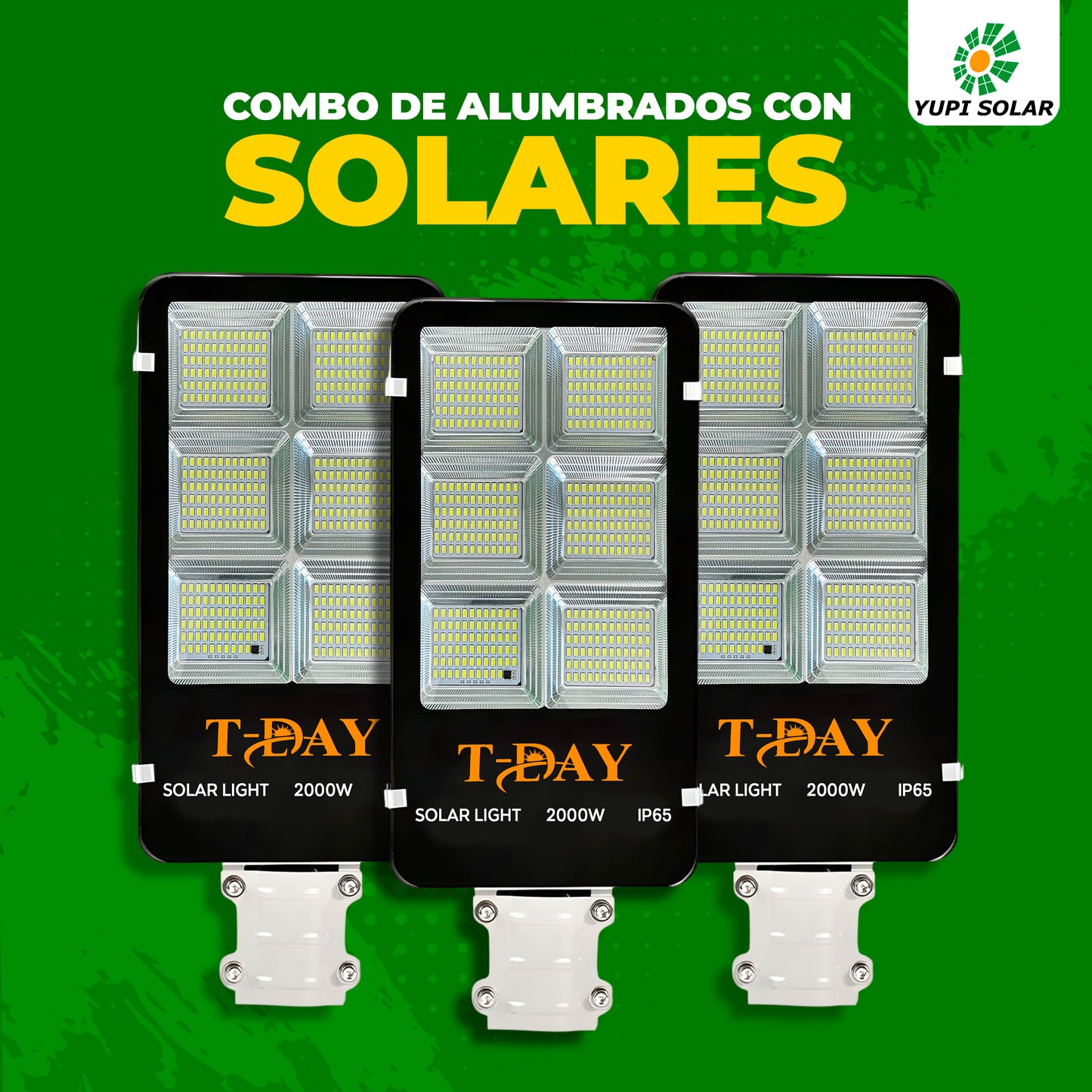 Combo de Alumbrado con Panel Solar 4,000 watts