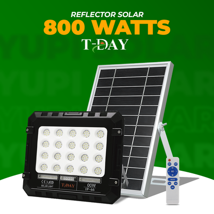 Reflector Led Con Panel Solar de 800 Watts