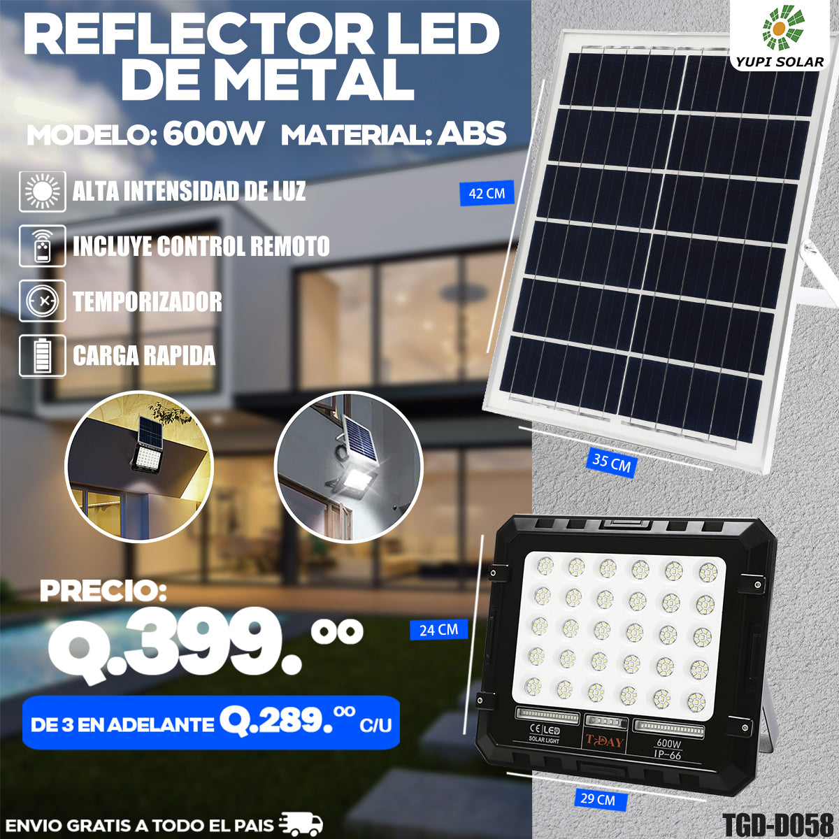 Reflectores Solares – Yupi Solar