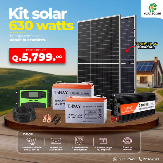 Kit solar 630 Watts