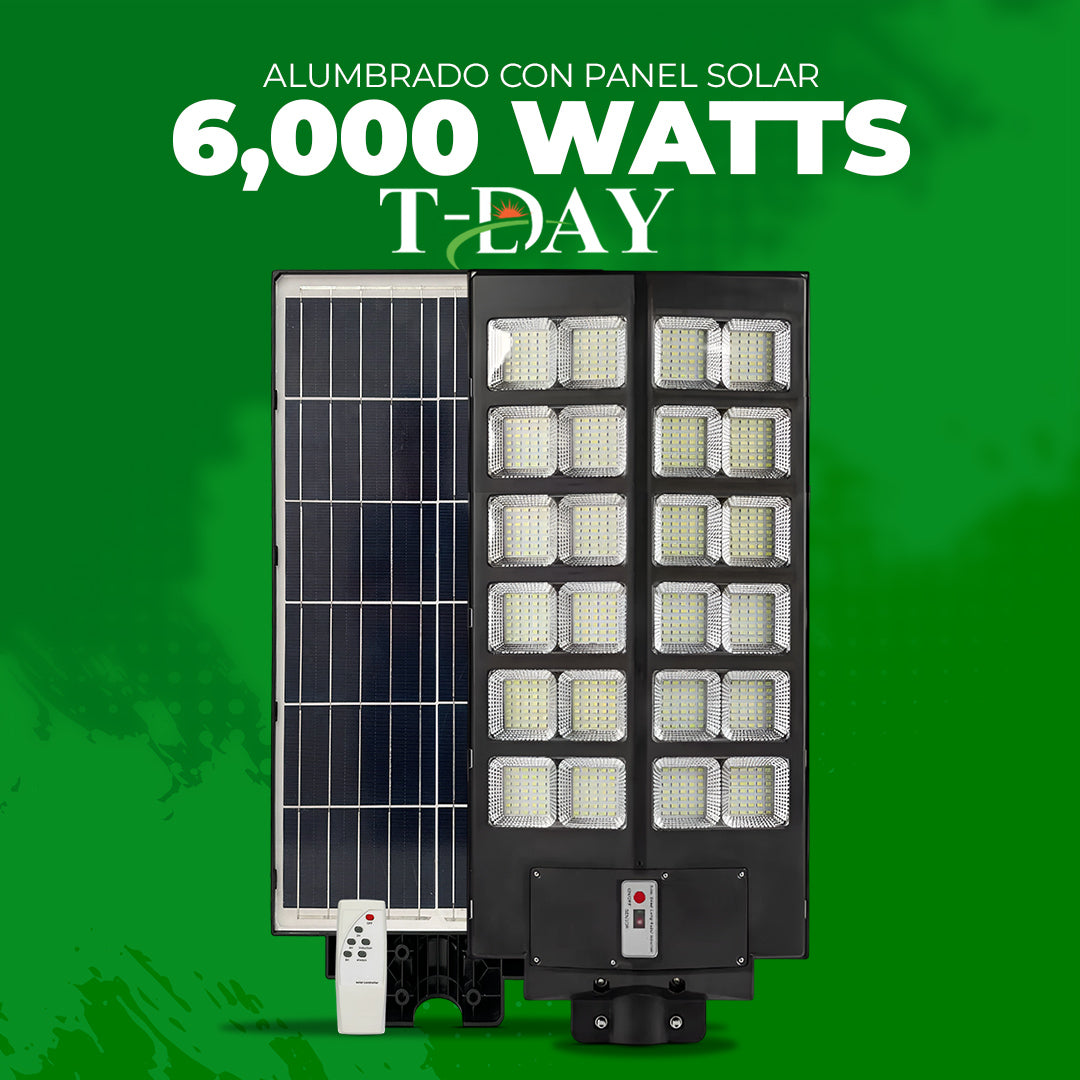 Alumbrado Con Panel Solar de 6,000 watts