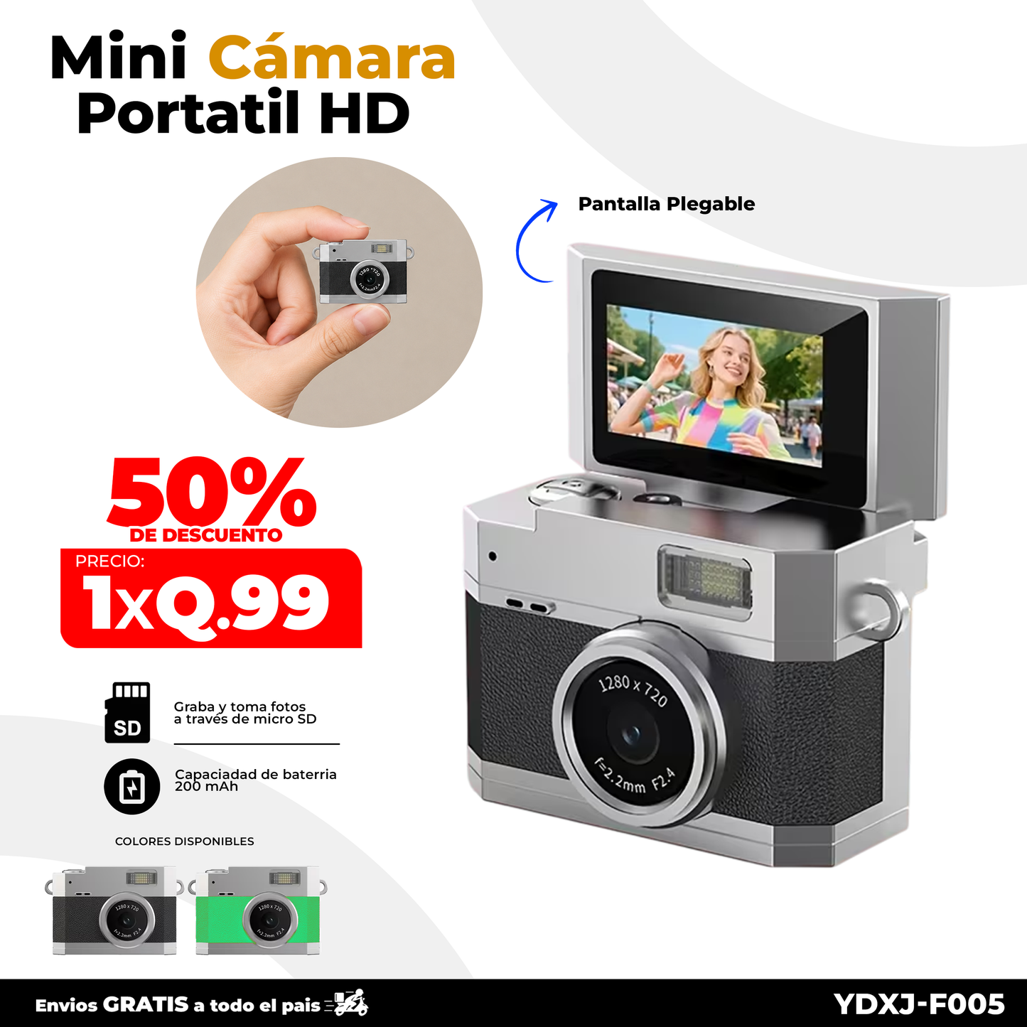Mini cámara para llavero HD