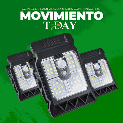 Combo de lamparas led solares estilo clip