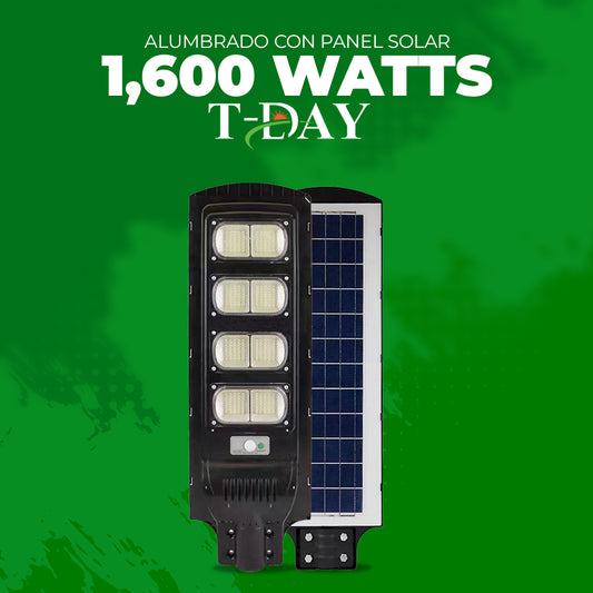 Alumbrado Profecional Panel Solar de 1,600 watts