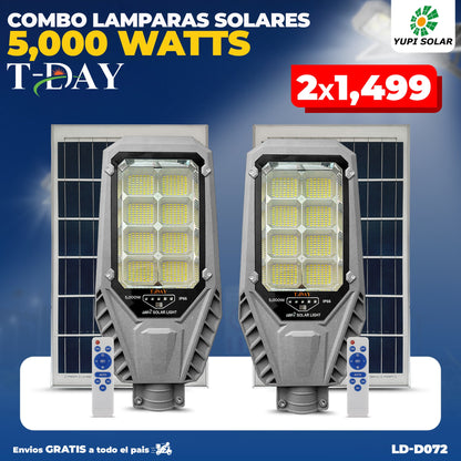 Combo de lámparas solares de 5,000 watts