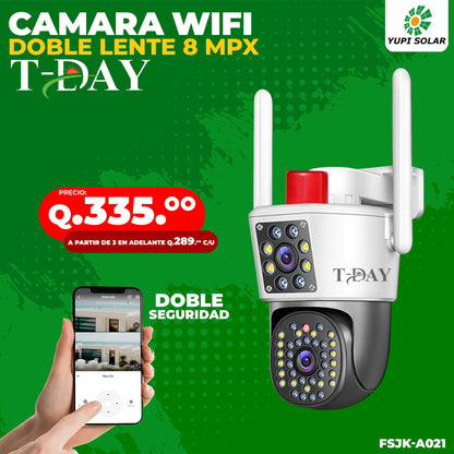 Cámara WiFi de doble lente 8MPX
