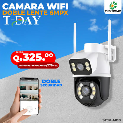 Cámara WiFi de doble lente con resolución de 6PMX