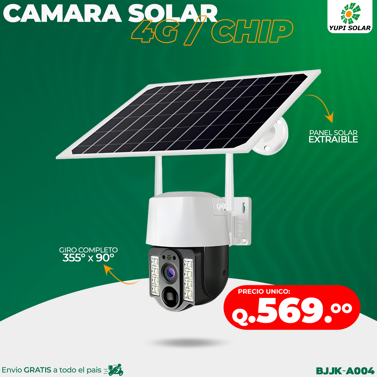 Camara de vigilancia solar 4G/CHIP