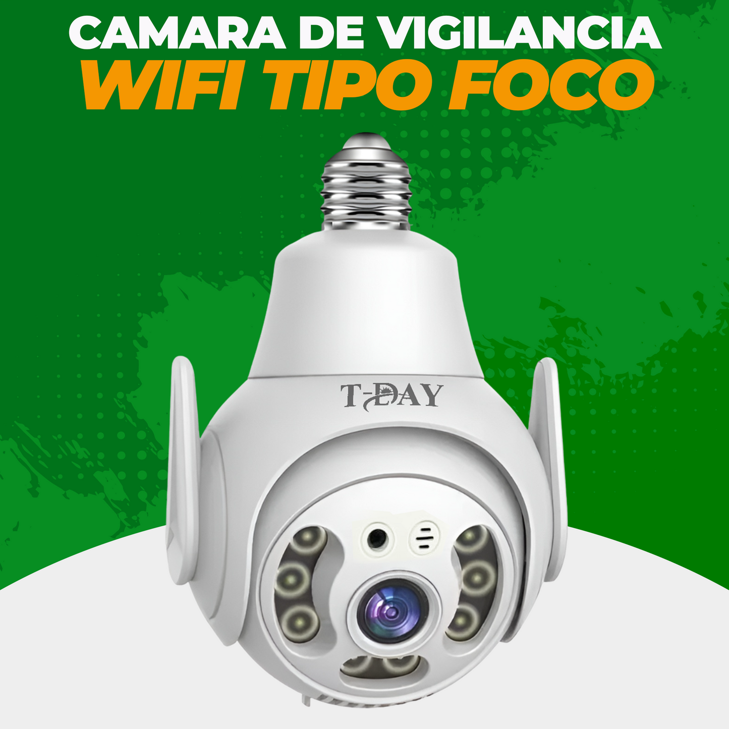 Cámara de Seguridad Espía 360° WIFI Tipo Bombillo