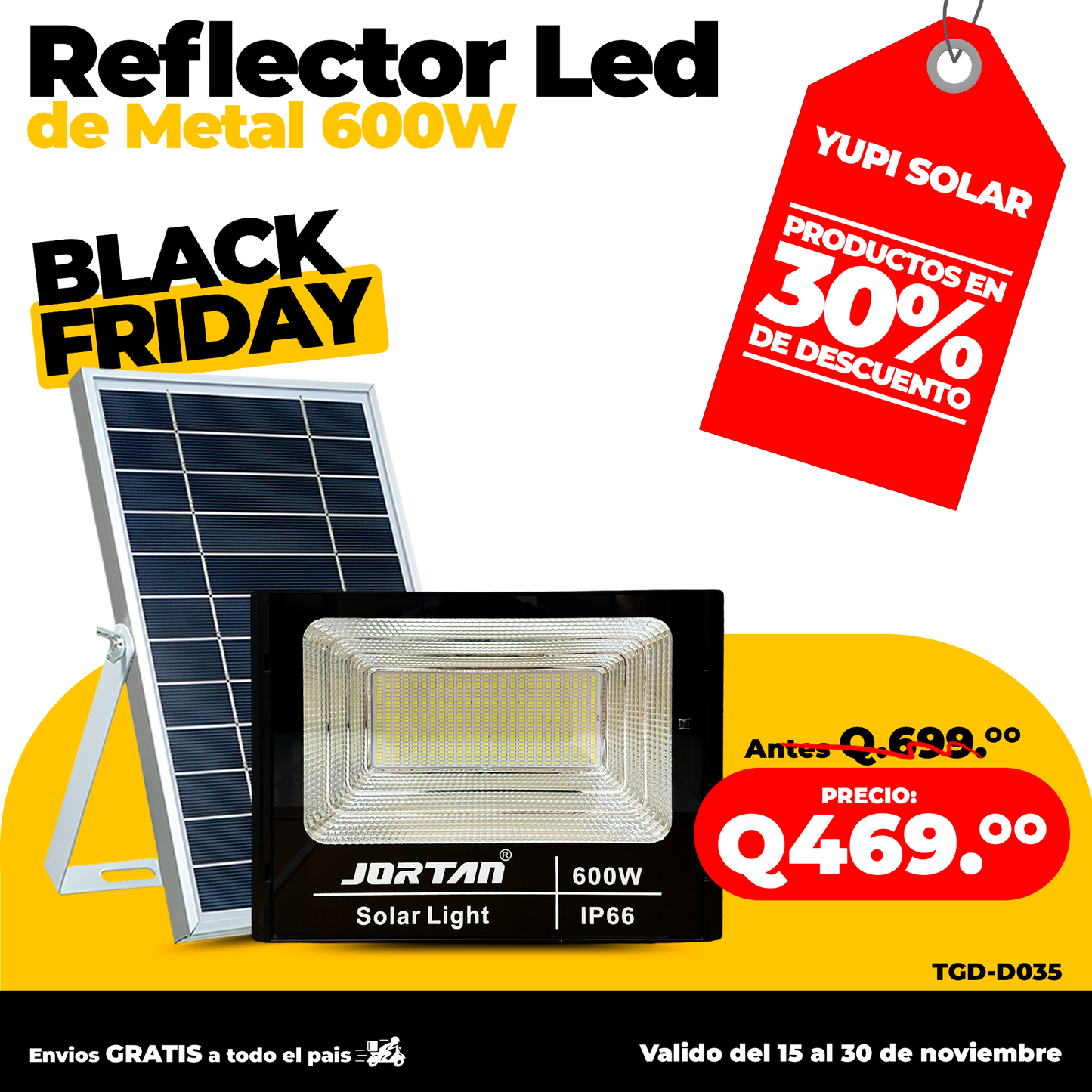 Reflector Led de Metal de 600 WATTS con 30% de Descuento