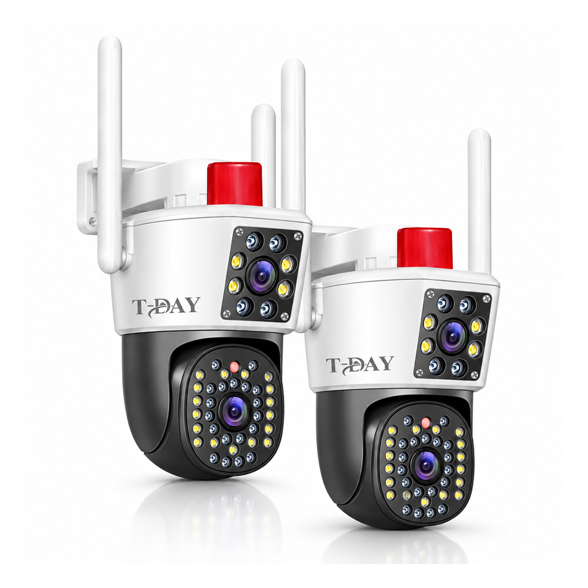 T-DAY Combo cámara wifi de doble lente de 6MPX electrica