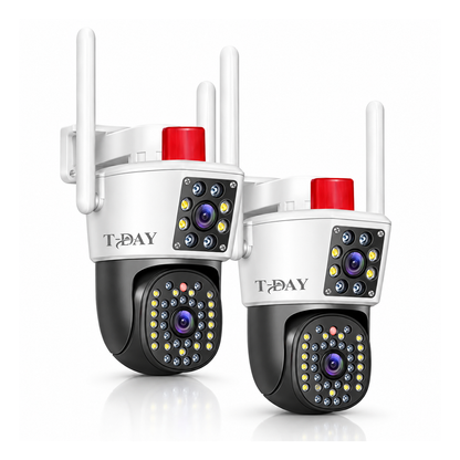 T-DAY Combo cámara wifi de doble lente de 6MPX electrica