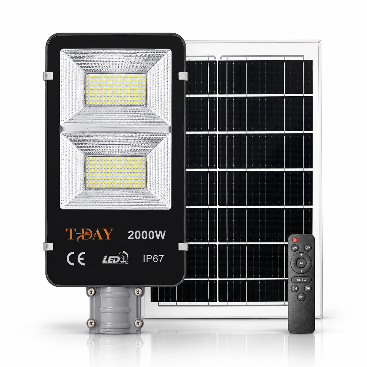 T-DAY Alumbrado Con Panel Solar de 2,000 watts