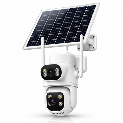 T-DAY Cámara Con Panel Solar 4G/Chip Doble lente Satelital