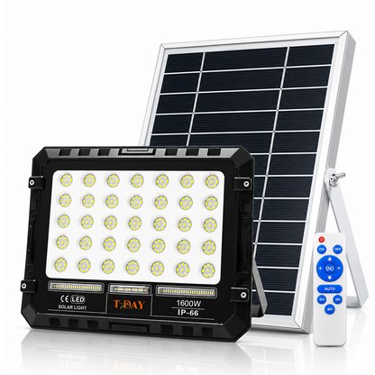 T-DAY Reflector Led Con Panel Solar de 1,600 Watts
