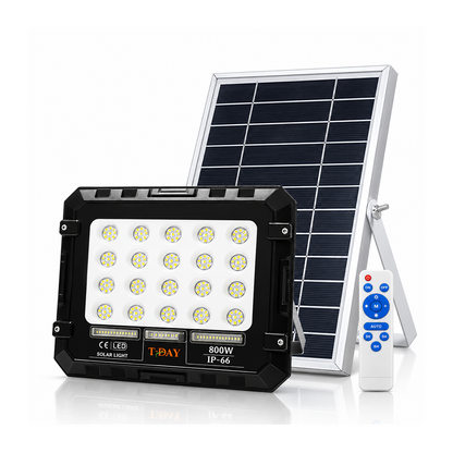 T-DAY Reflector Led Con Panel Solar de 800 Watts