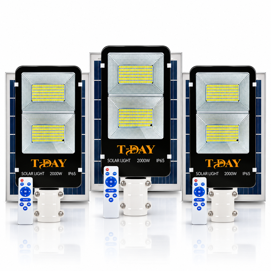 Combo de Alumbrados Con Panel Solar de 2,000 watts