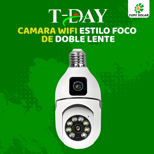 Camara WIFI estilo FOCO de doble LENTE