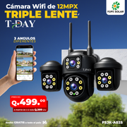T-DAY Cámara de seguridad wifi de 12MPX
