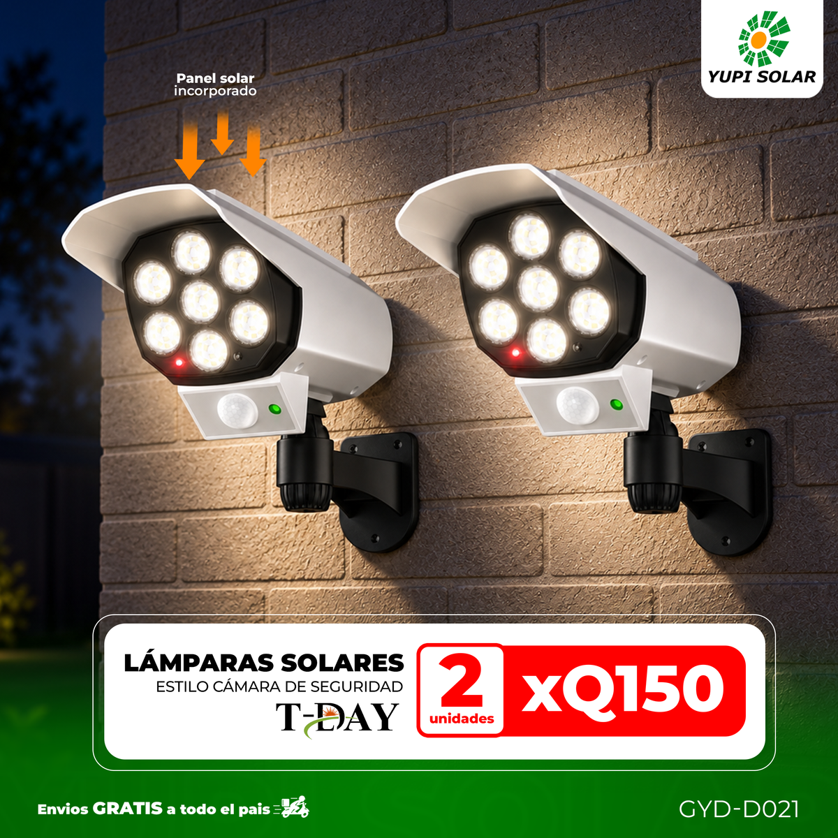 T-DAY Combo de lámpara led estilo cámara de seguridad