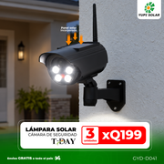 T-DAY Lámpara Led solar estilo cámara de seguridad