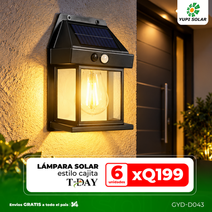 Lámpara Led solar estilo caja