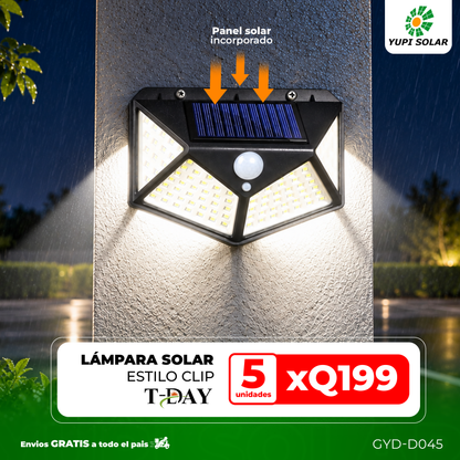 Combo de lámpara led solar estilo clip con sensor