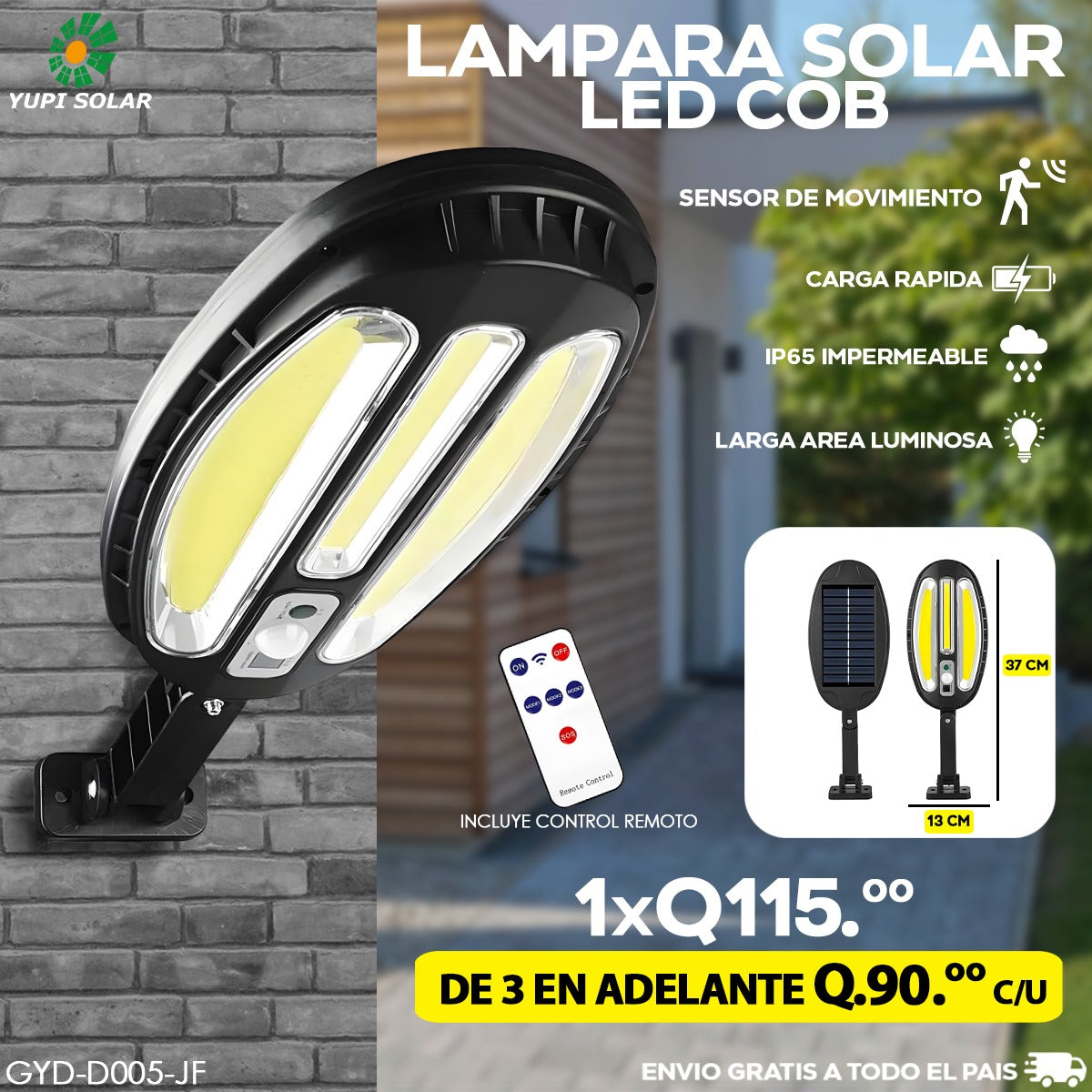 Lampara Solar led Cob