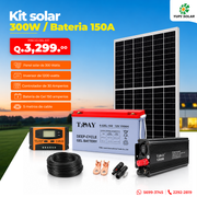 Kit solar 300 Watts con batería de 150 Ah