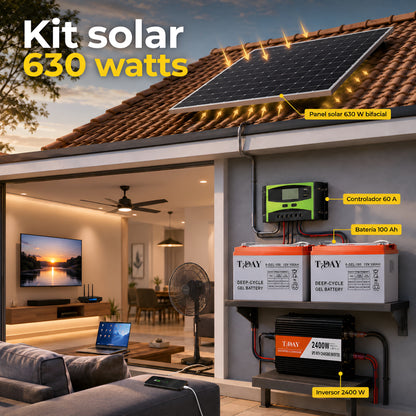 Kit solar 630 Watts