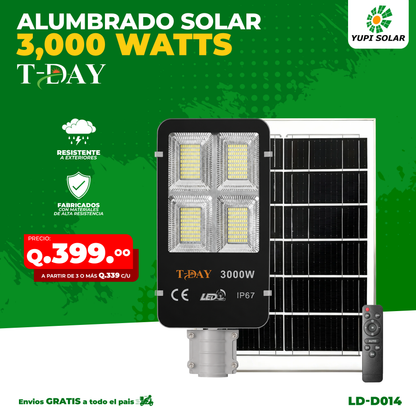 Alumbrado Con Panel Solar de 3,000 watts
