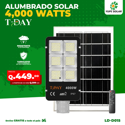 Alumbrado Con Panel Solar de 4,000 watts
