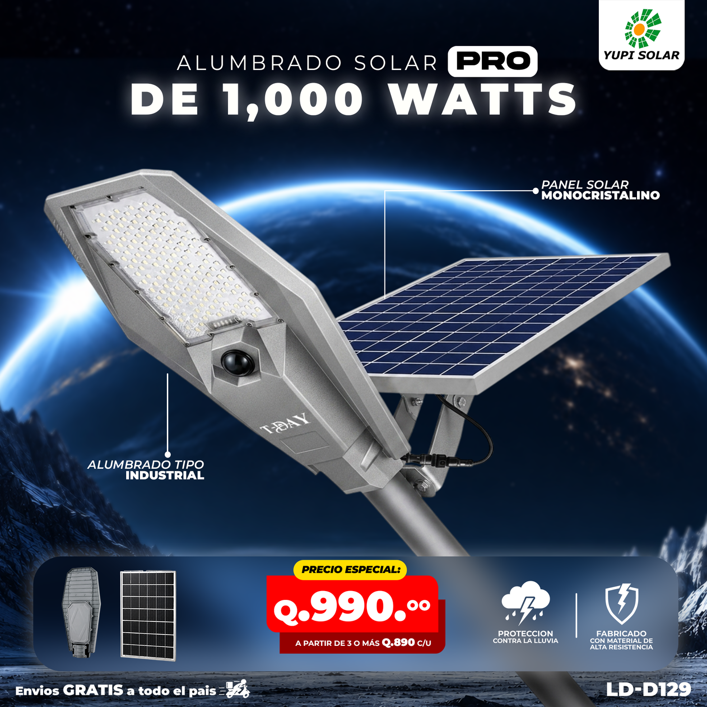Alumbrado Solar PRO 1,000 Watts