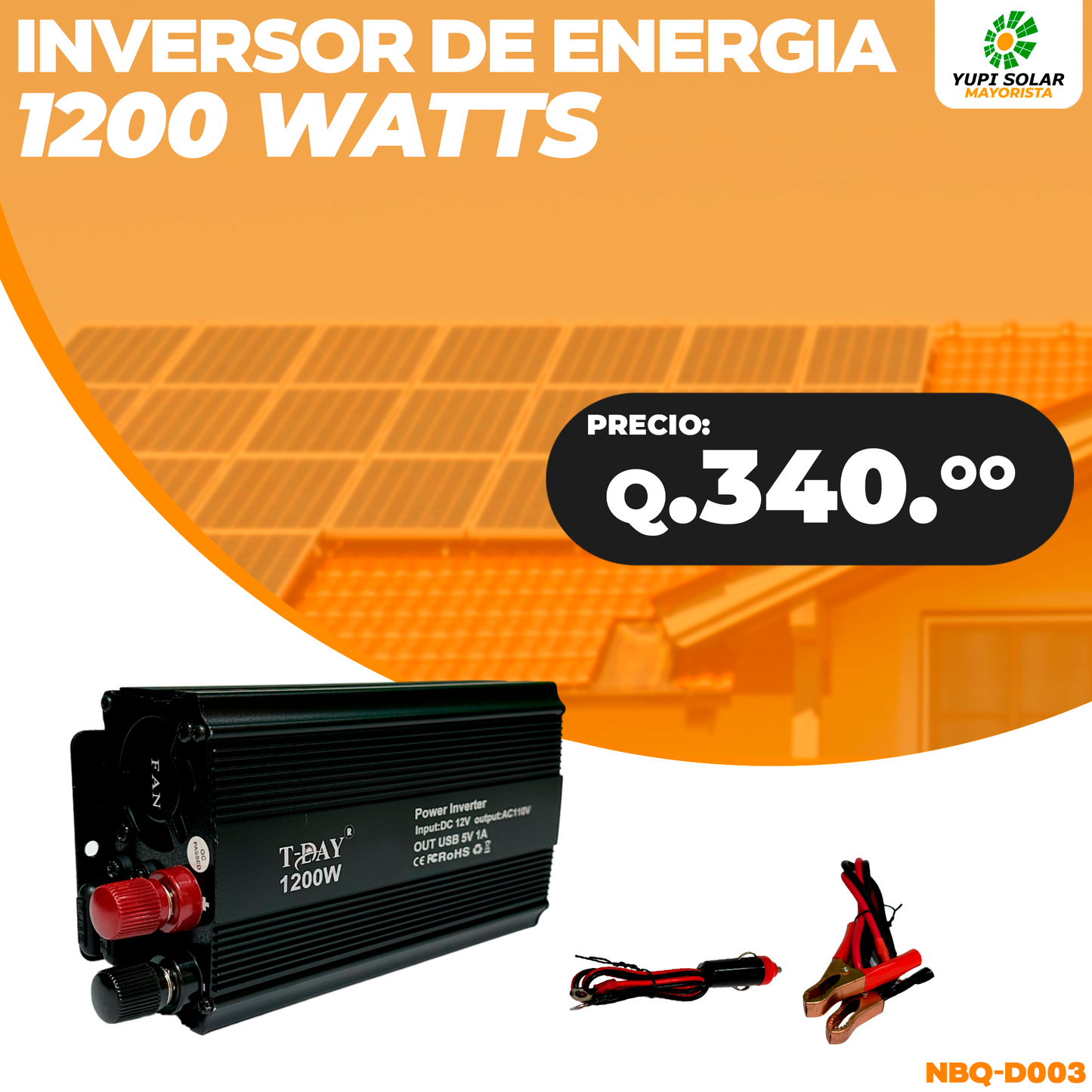 Inversor 1,200 Watts