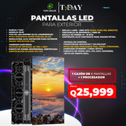 Pantalla led de 6 Módulos con procesador