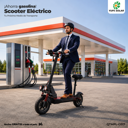 Scooter Eléctrico 25 km con Neblineras LED y Tablero Digital