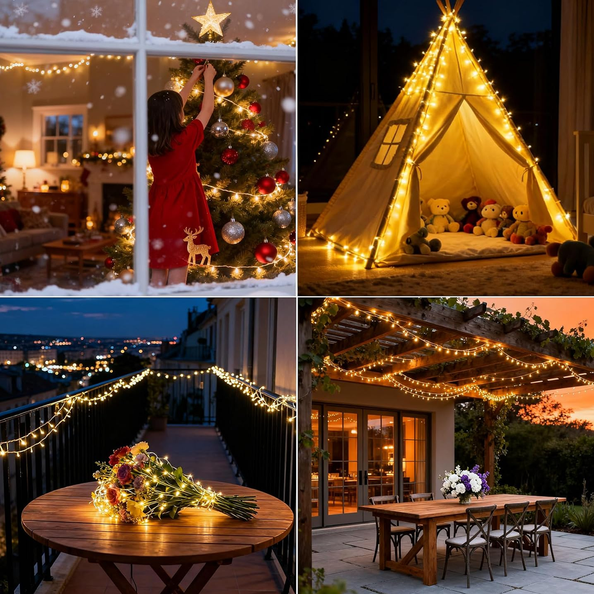 Guirnalda LED electrica para decoración