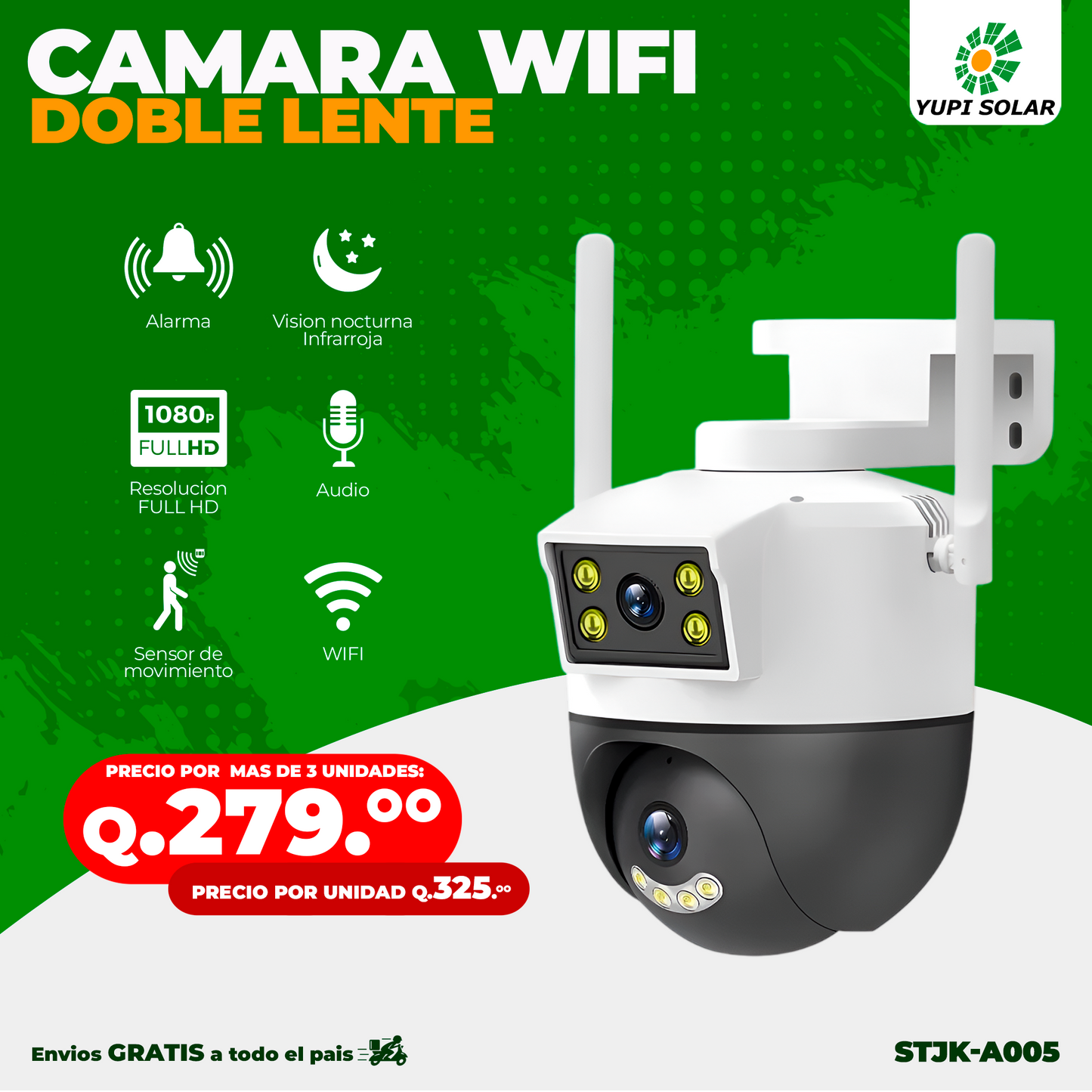 Cámara WIFI Doble Lente